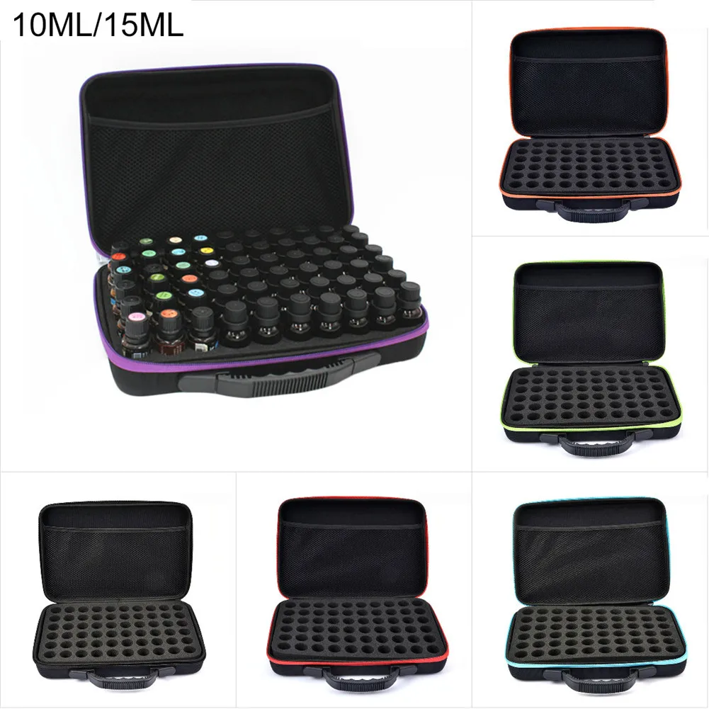 Essential Oils Storage Box 60 Compartments Storage Bags Shock-Proof Storage Package for10ml /15ml essential oil dropping bottles