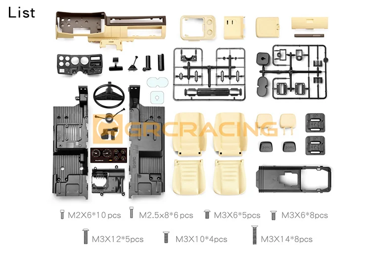Für 1/10 Rc Auto Traxxas Trx4 K5 Innenraum Pioneer 1979 Simulation Mittelkonsole Sitz Modifikation Teile Grc G161kb – Detail 3