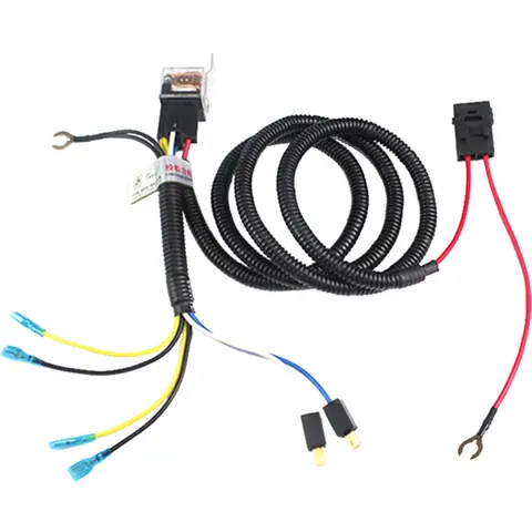 FARBIN 릴레이 12v/24v 80a 4pin Spst 투명 플러그 유형 자동차 경적 액세서리 용 릴레이가있는 평상시 열림 배선 하네스