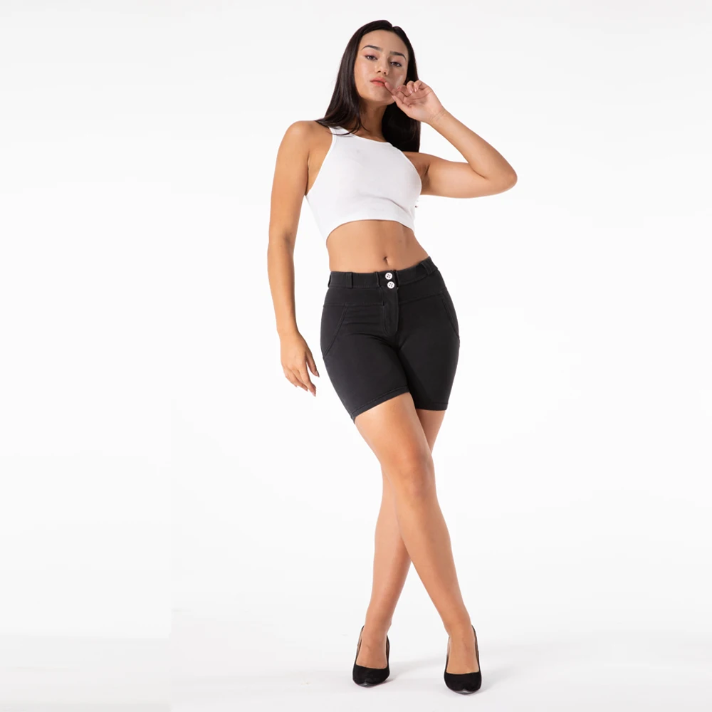 Shascullfites Bermudas de gimnasio y moldeador para niñas, pantalones cortos activos negros para mujeres, pantalones cortos de ejercicio, pantalones cortos de cintura media