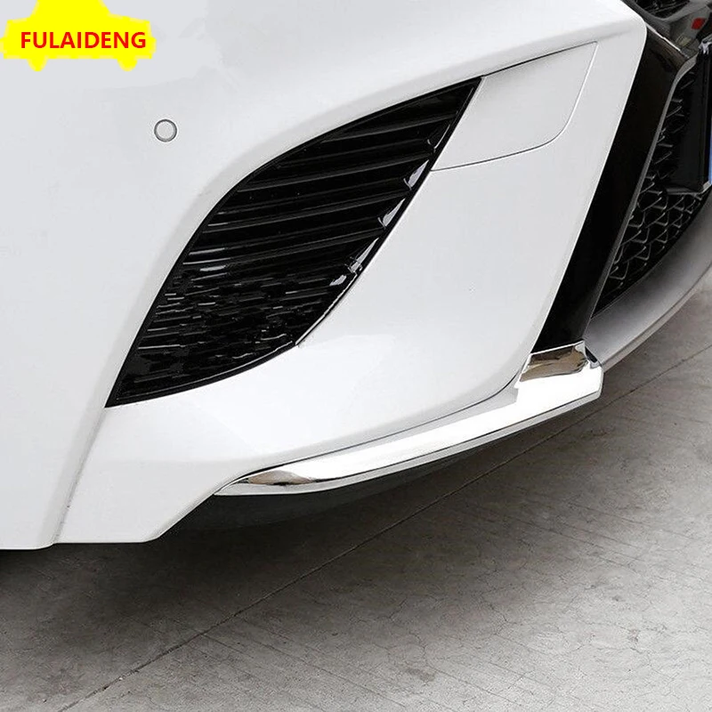 2pcs For Toyota Camry Sports XSE V6,XSE, SE 2018 ABS Chrome Front Bumper Front Lip Corner Decoration Cover Trim Car Styling