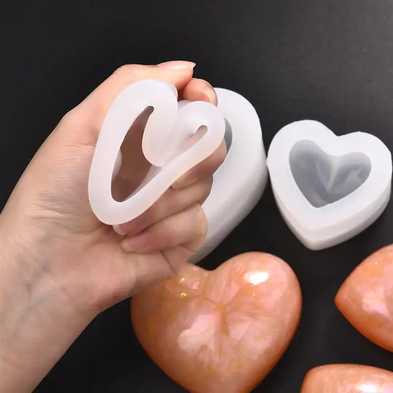 Resin Jewelry Mold 3D Diamond Love Heart Shaped Mould UV Epoxy For Jewelry Making Tools