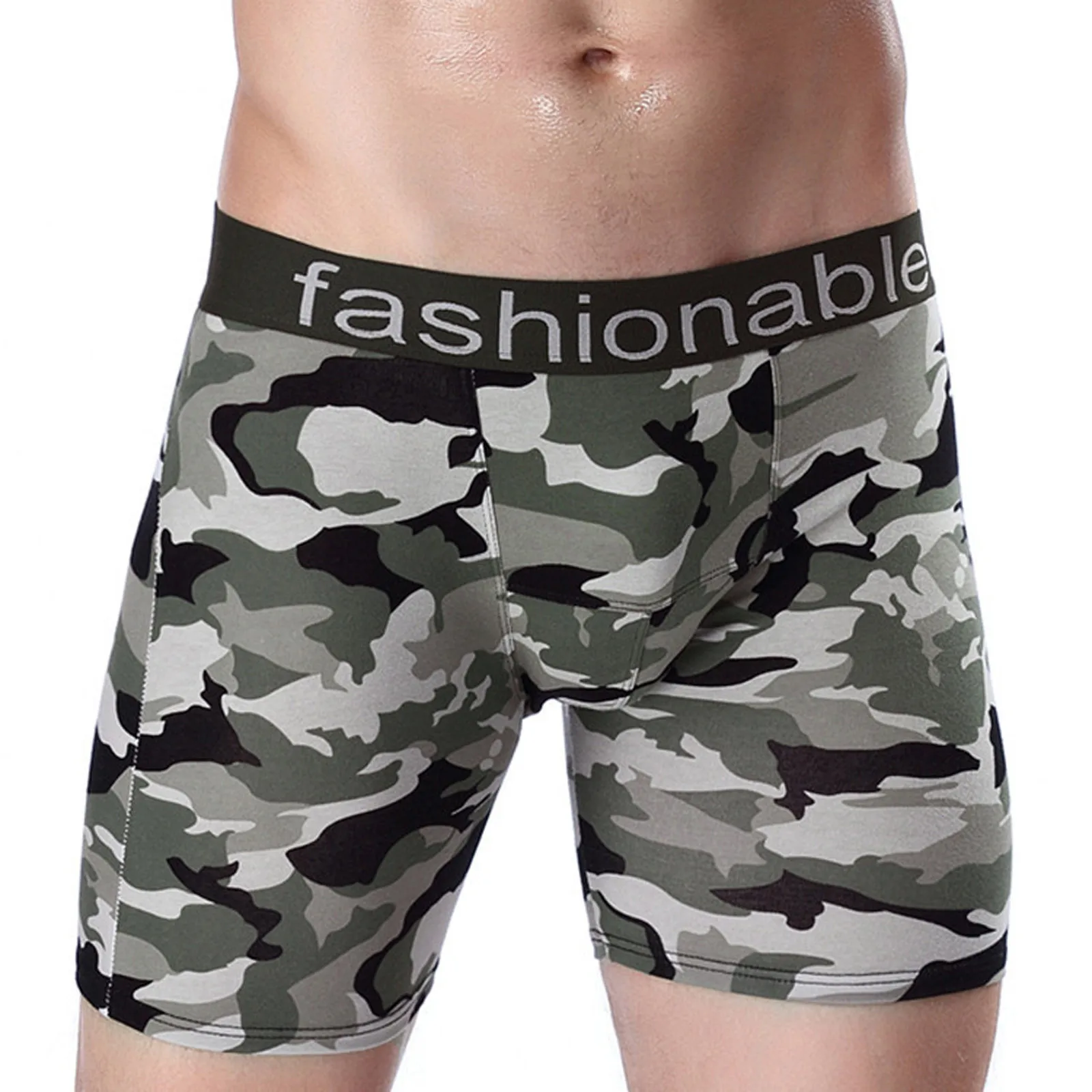 Camouflage Long Boxer Mens Boxer Shorts Men Underwear Cotton Brand For Mens Underware Boxers Sexy Boxershorts Underpants Cueca