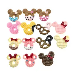 12pcs/lot Kawaii Cute Mixed donuts foods Flat back Resin Cabochons Scrapbooking DIY Jewelry Craft Decoration Accessories