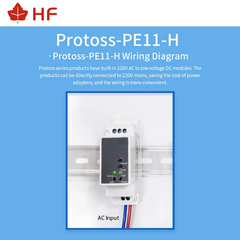 

High Flying Protoss-PE11 RS485 Wired to Ethernet Serial Server Rail Mounting DIN Rail Device Serial Server