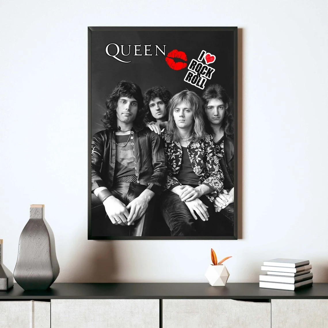 Queen I Love Rock Poster Home Decoration Wall Painting (No Frame)