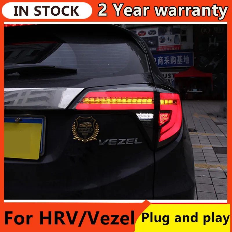 Tail Lamp For Car Honda HRV Vezel 2014-2019 HR-V Tail Lights Led Fog Lights DRL Daytime Running Lights Tuning Car Accessories