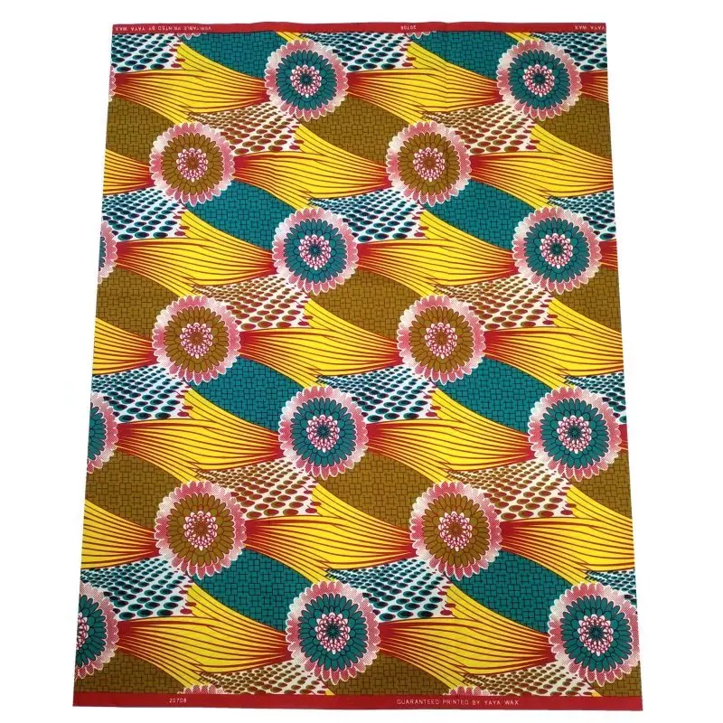 Wax africaine en Polyester à imprimés Ankara, 6 m par pièce, Tissu authentique pour robe de mariée, nouveauté 2021