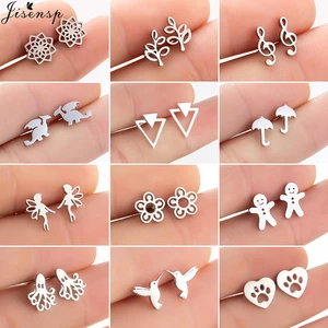 Beberapa Anting-Anting Baja Tahan Karat Perhiasan Fashion Anting-Anting Telinga Hewan Kecil Anting-Anting Burung Kolibri Peri Daun Musik Hadiah Pendientes 8 telinga peri penjualan terbaik - №