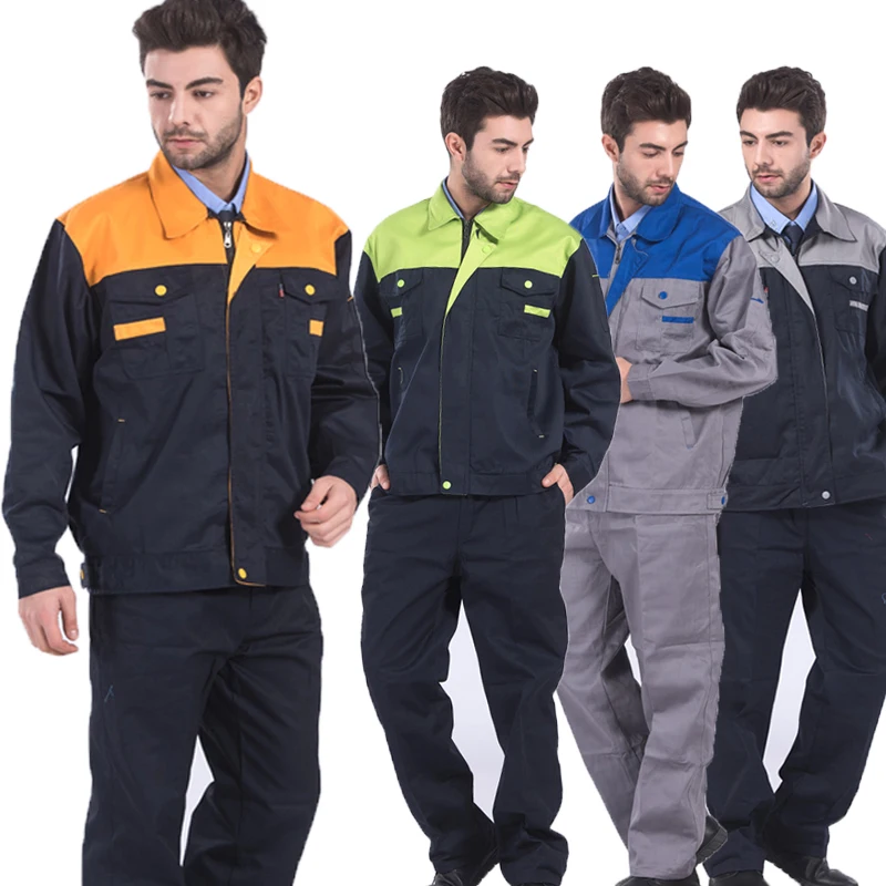 

2024 Working Clothes For Men Workwear Jacket And Pants Repairman Auto Mechanics Coveralls Workshop Work Clothing Labor Uniforms