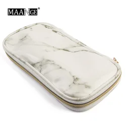 Factory Direct MAANGE Portable Marble Makeup Brush Bag Makeup Tools Cosmetic Bag Hot Selling Gift for Women