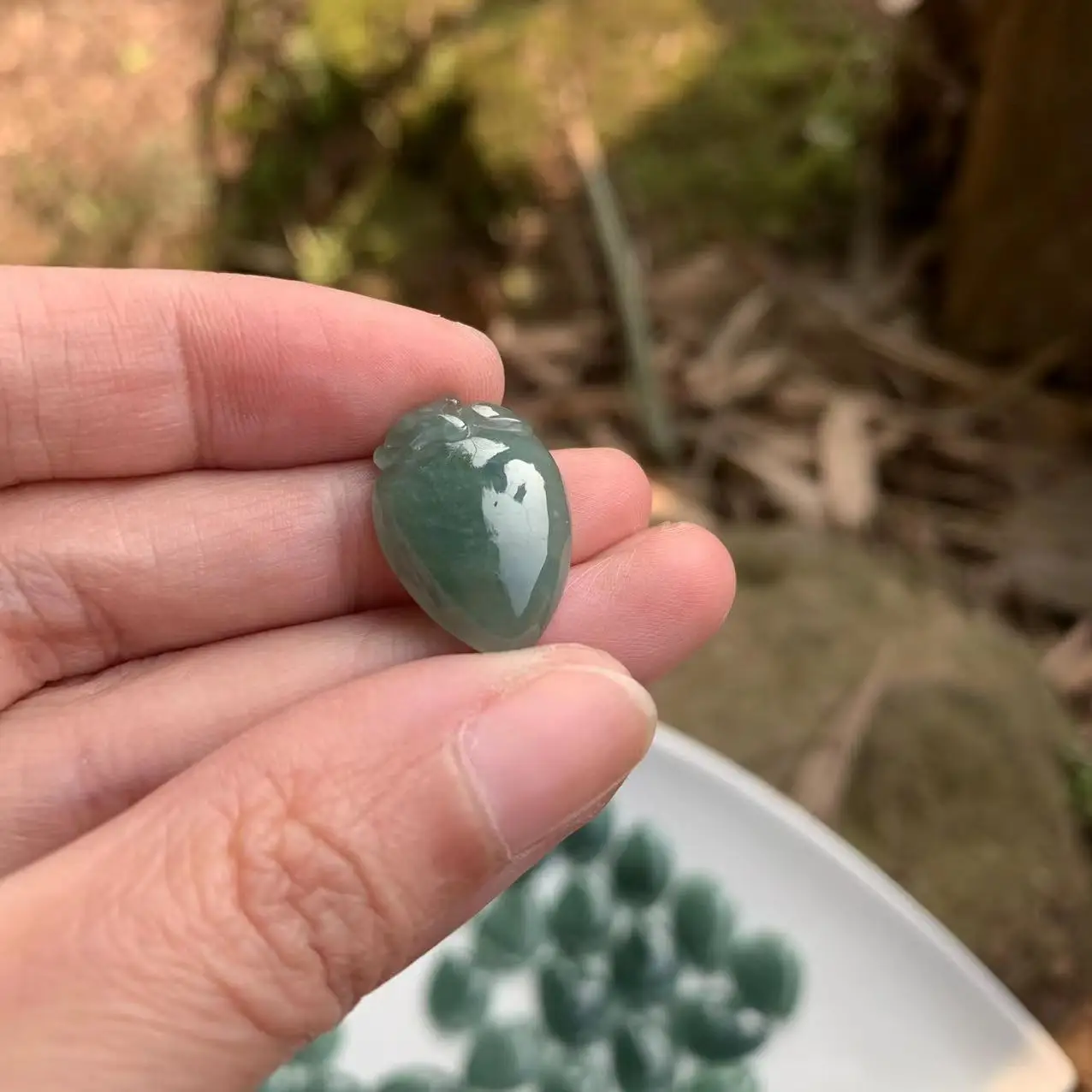 Natural Myanmar Jade Jadeite Pendant Necklace High-End Gift Hand Carved Flowers Women Fine Burma Jade Gemstone Green