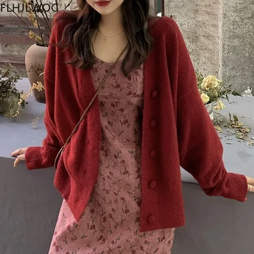 Chic Korea Feminine Vestidos Women New Year Red Matching Outfits Autumn Fall New Japan Girls Pink Long Cotton Corduroy Dress