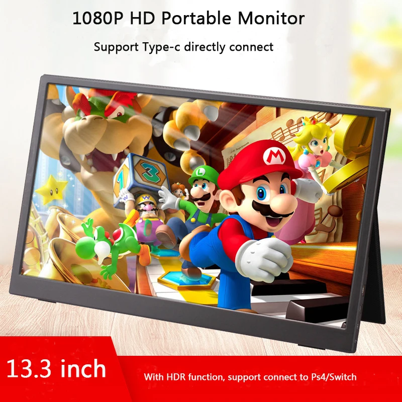 13.3 inch screen with HD Type c USB port gaming Full HD 1920*1080P Portable Monitor