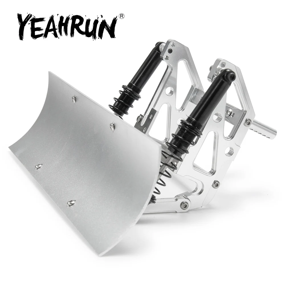 YEAHRUN Metal Blade Snow Plow Shovel for Axial SCX10 II 90046 TRX-4 TRX-6 1/10 RC Crawler Car Truck Model Upgrade Parts