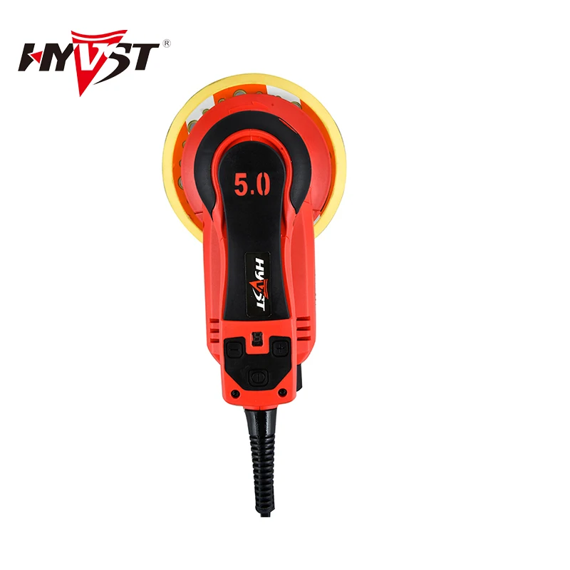 Imagem -03 - Hyvst 350w Multi-função Lixadeira Orbital Aleatória Brushless Velocidade Variável com Fio Lixadeiras Orbitais para Acabamento Cantos Carro Madeira