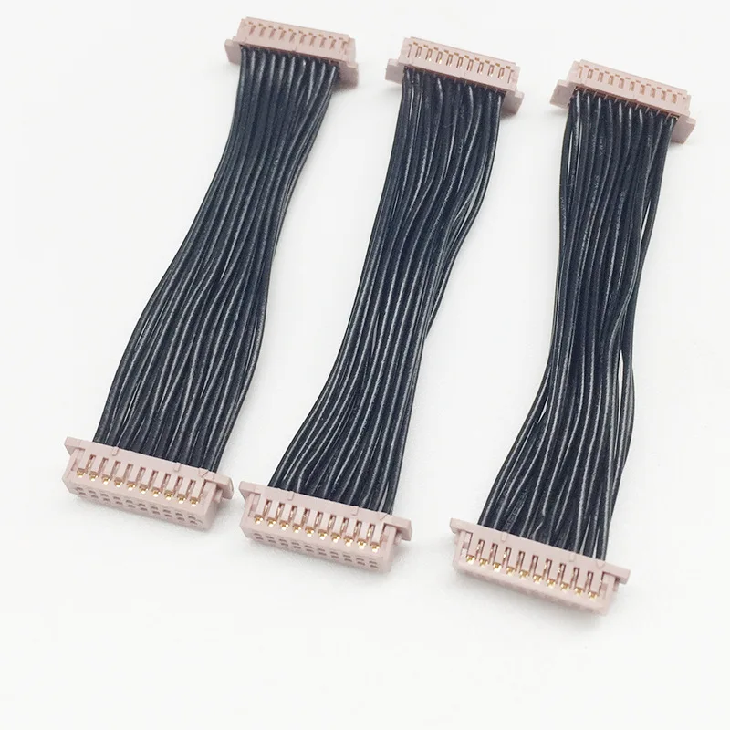 28AWG 150MM DF13 1.25mm Pitch  DF13 Series 1.25 mm DF13-20DS-1.25C 2X10P Connector Wire Harness  double head customization made