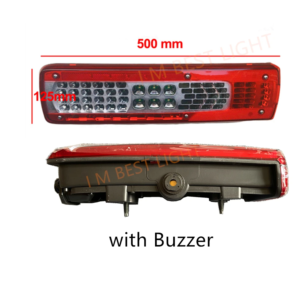 2PCS LED Rear Taillight Tail Lights Volv FH4 FH02 FM420/460 Truck Trailer With Buzzer Tractor iron ox tail lamp