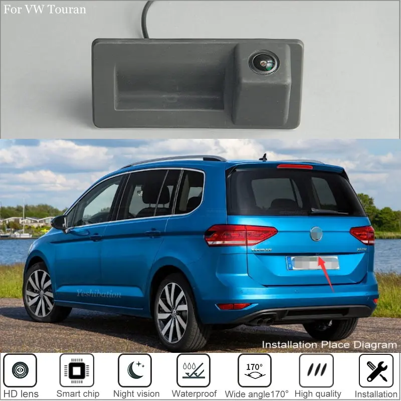 For VW Touran 2010~2016 2017 2018 2019 HD Car Rear View Back Up Reverse Camera High Quality Night Vision Parking Camera