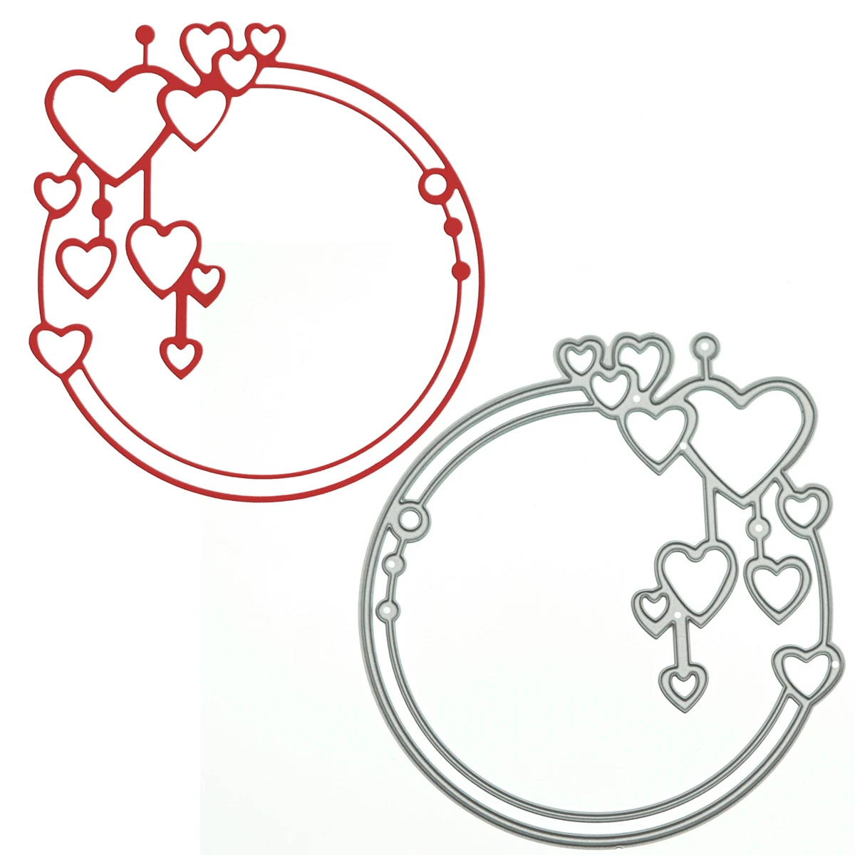 לב צורת מסגרת מתכת חיתוך מת רעיונות בעבודת יד מלאכת נייר חותך כרטיס אלבום תמונות קישוט