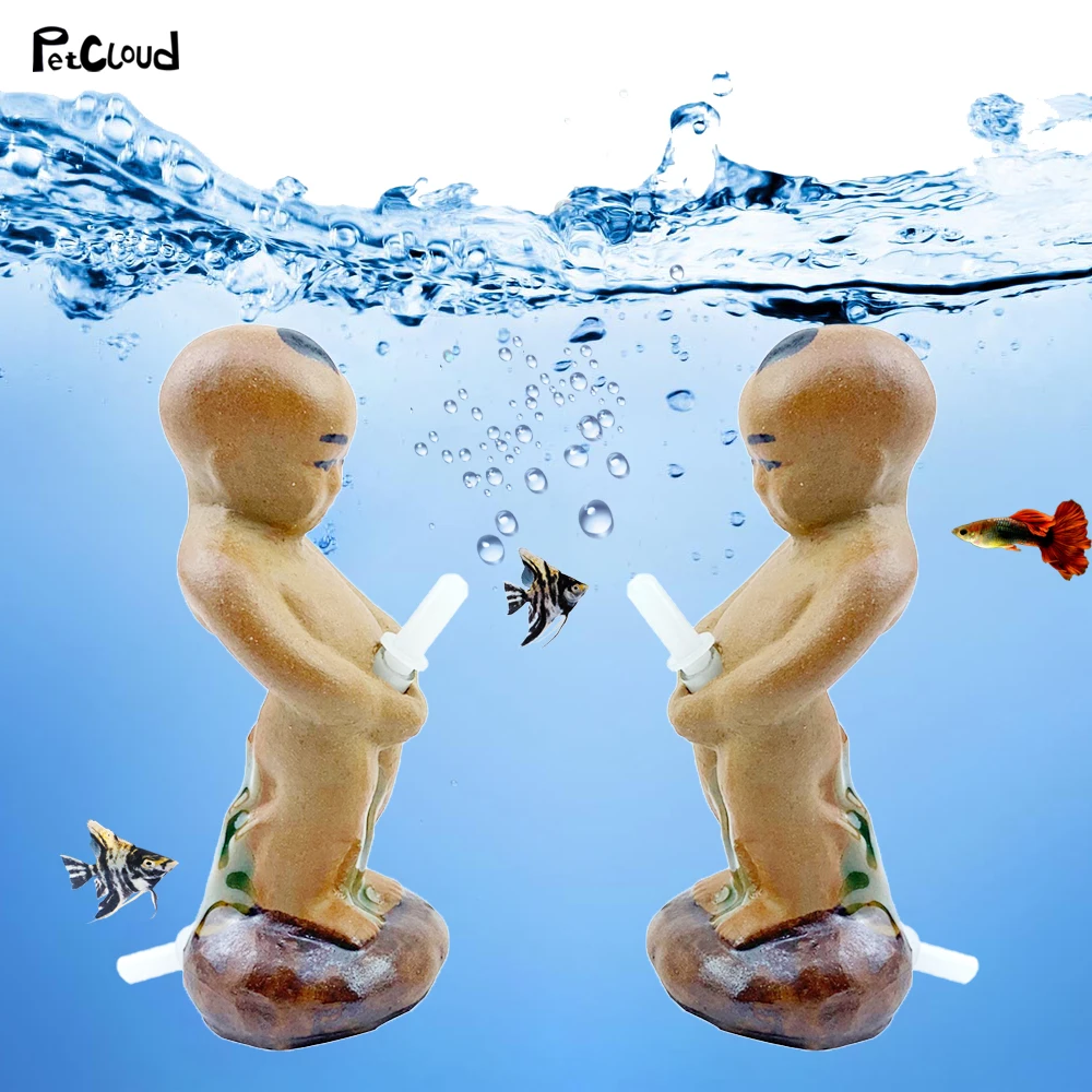 

Funny Pee boy Aquarium Ornament Fish Tank Oxygen Pump Air Bubble Stone Air Pump Drive Aquarium Landscape Decoration PetCloud