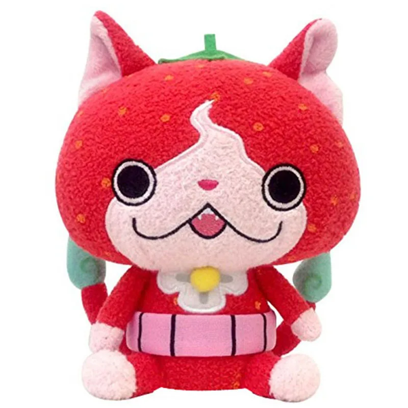 Japan Anime Yo-Kai Horloge Jibanyan Fruit Serie Watermeloen Aardbei Oranje Druif Cantaloupe Kat Pluche Pop Speelgoed Geschenken