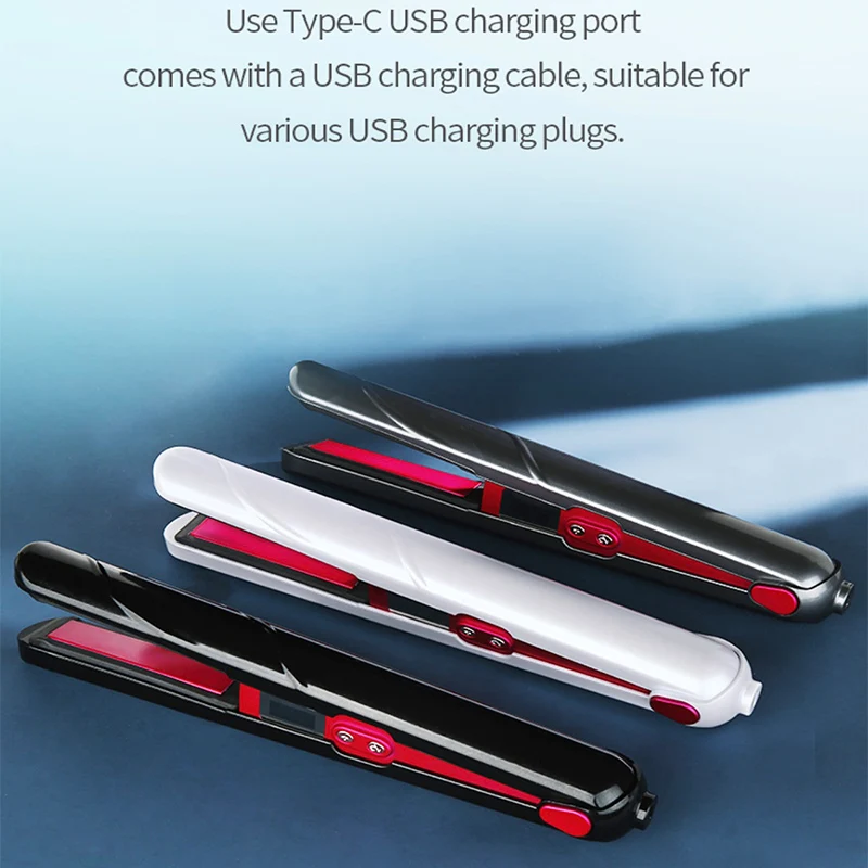 لاسلكي مكواة فرد الشعر شاشة الكريستال السائل حديد مسطح مكواة لفرد الشعر المحمولة السفر المنزل تصفيف الشعر أداة