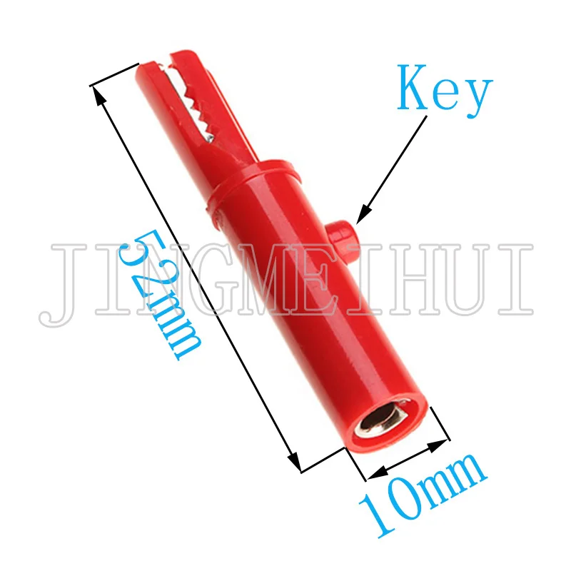 4.0MM Alligator clip electrode connector for Mindray/Goldway/GE/Edan animal vet ECG EKG 10-lead cable with 4.0banana plug