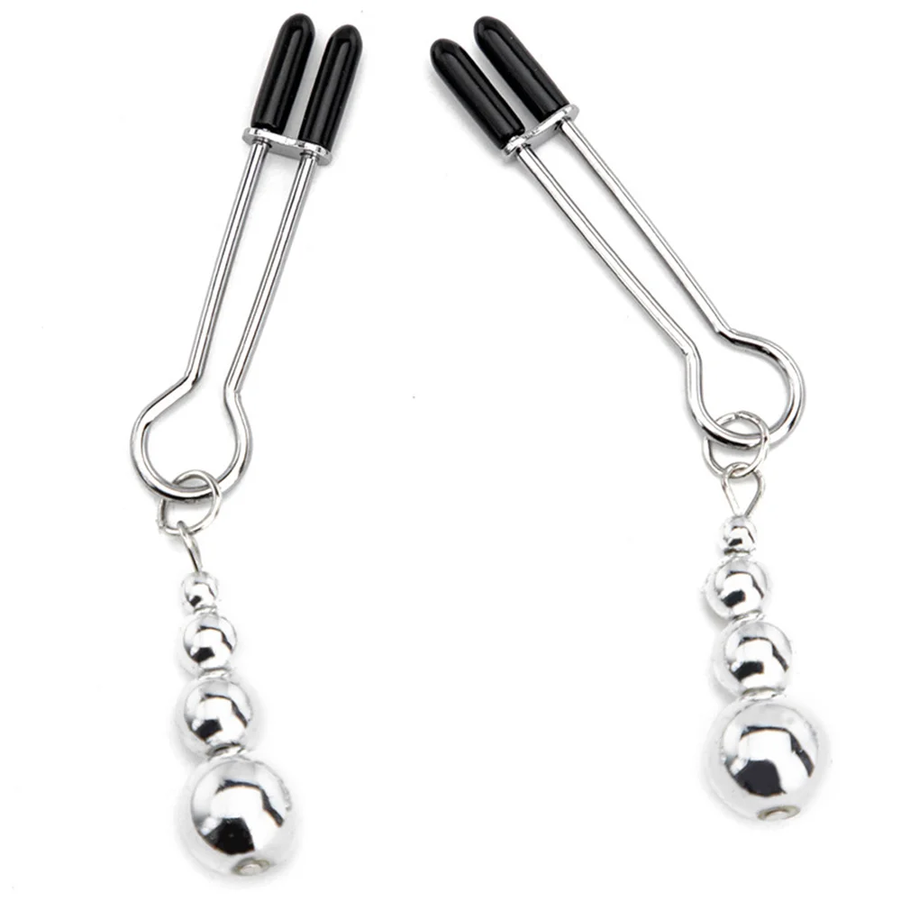 1Pair Nipple Clamps Adult Novelty Sex Product Metal Clip Nipple Stimulator Female Breast clitoris Massage Sex Toys For Couples