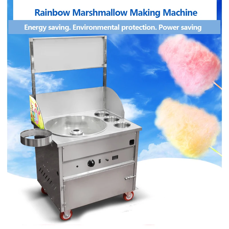 Commercial Desktop Stainless Steel Gas Luxury Diy Handmade Cotton Candy Making Machine Fancy Drawing Cotton Candy Machine 220V