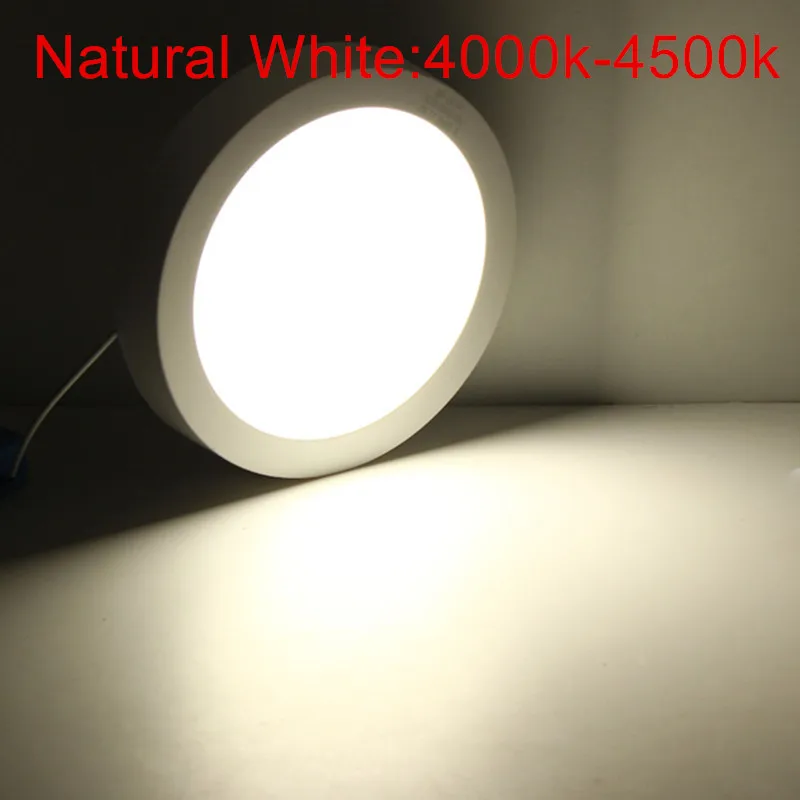 LED 패널 조명 원형 및 사각형 다운라이트, 주방 욕실 조명용 LED 표면 천장 램프, 9W, 15W, 25W, AC/DC, 12V, 24V