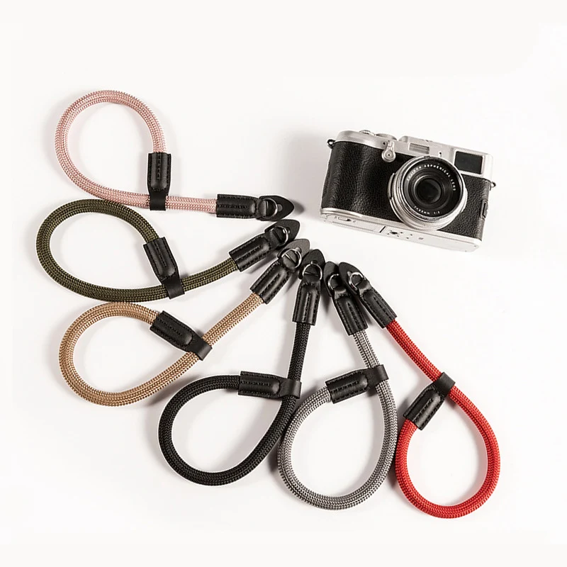 حزام يد يدوي من النايلون لكاميرا رقمية لايكا M10 Q QP ، CL Canon G7XIII M6II G5X2 M200 R50 R7 سوار معصم مضفر