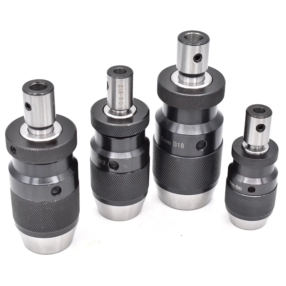 B12 self tighten keyless drill chuck +inner hole 5MM 6MM 7MM 8mm 9mm 10mm 11mm 12 14mm arbor adapter motor shaft connecting rod