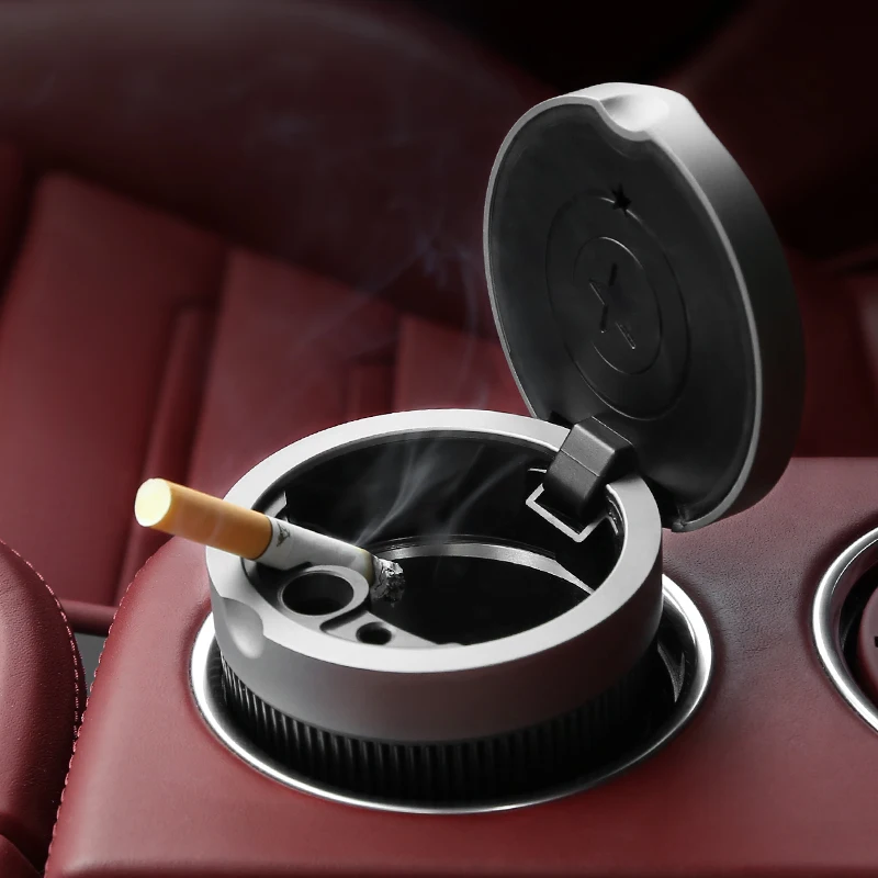 

2021 June new High-end car ashtrayCar ashtray with coverMultifunctional vehicle ashtray