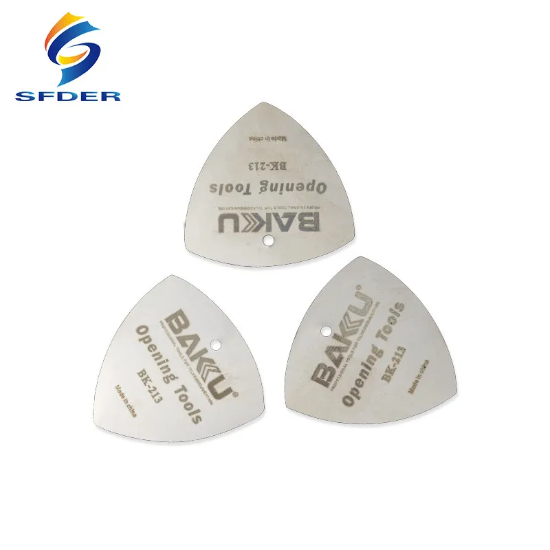 3pcs/lot BAKU Ultra Thin Stainless Steel Metal Open Pry Opener Metal Guitar Picks For LCD ScreenTablet Phone  Repair Tools