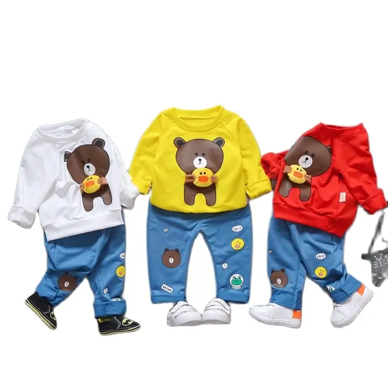 

2024 Spring Autumn New Baby Boys Girls Sport Suit Children Boys Clothing Set Toddler Casual Kids Clothes Tracksuit Sets 1-4Y