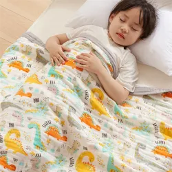 Muslin Cotton Bedding Baby Blanket 6 Layers Gauzed Cotton Kids Children Adult Sleeping Blanket For Bed 4 Large Size Optional