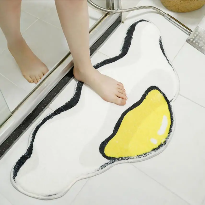 Bathroom Carpet Creative Egg Bath Mat Non Slip Entrance Floor Mat Doormat Kitchen Absorption Rugs Tapete Para Sala Home Decor