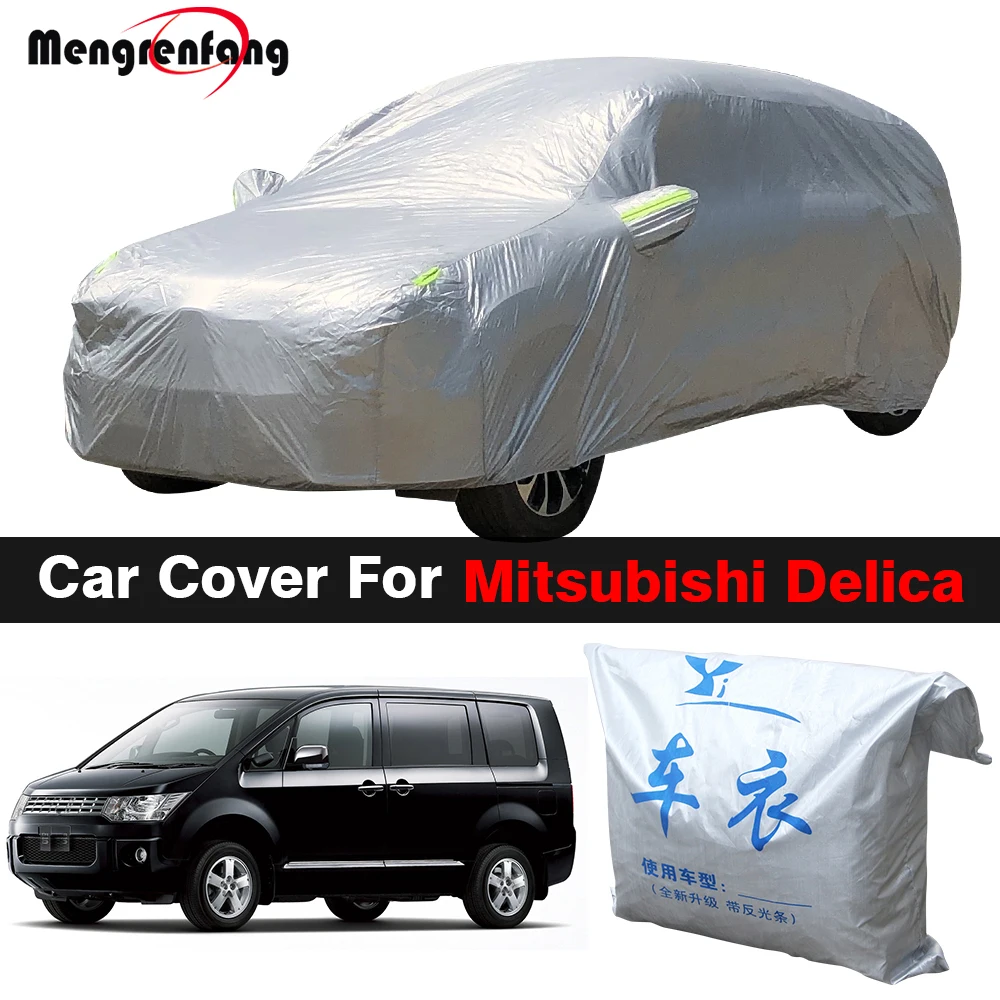 Full Car Cover Outdoor Indoor Anti-UV Sun Rain Snow Ice Resistant Cover Dust Proof For Mitsubishi Delica 2007-2021