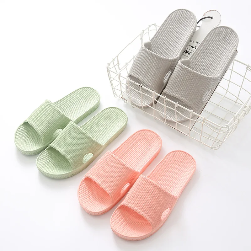 Women Indoor Home Slippers Summer Non-slip Flip Flops Bath Slippers Couple Family Flat Shoes Men Hotel Sandal Slides Sandalias