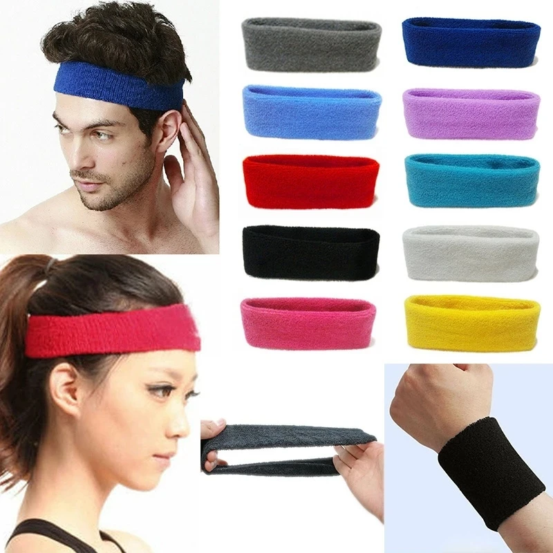 1pc Women/Men Headband Sports Yoga Fitness Stretch Sweat Sweatband Hair Band Elasticity Headband Headwear Sports Safety