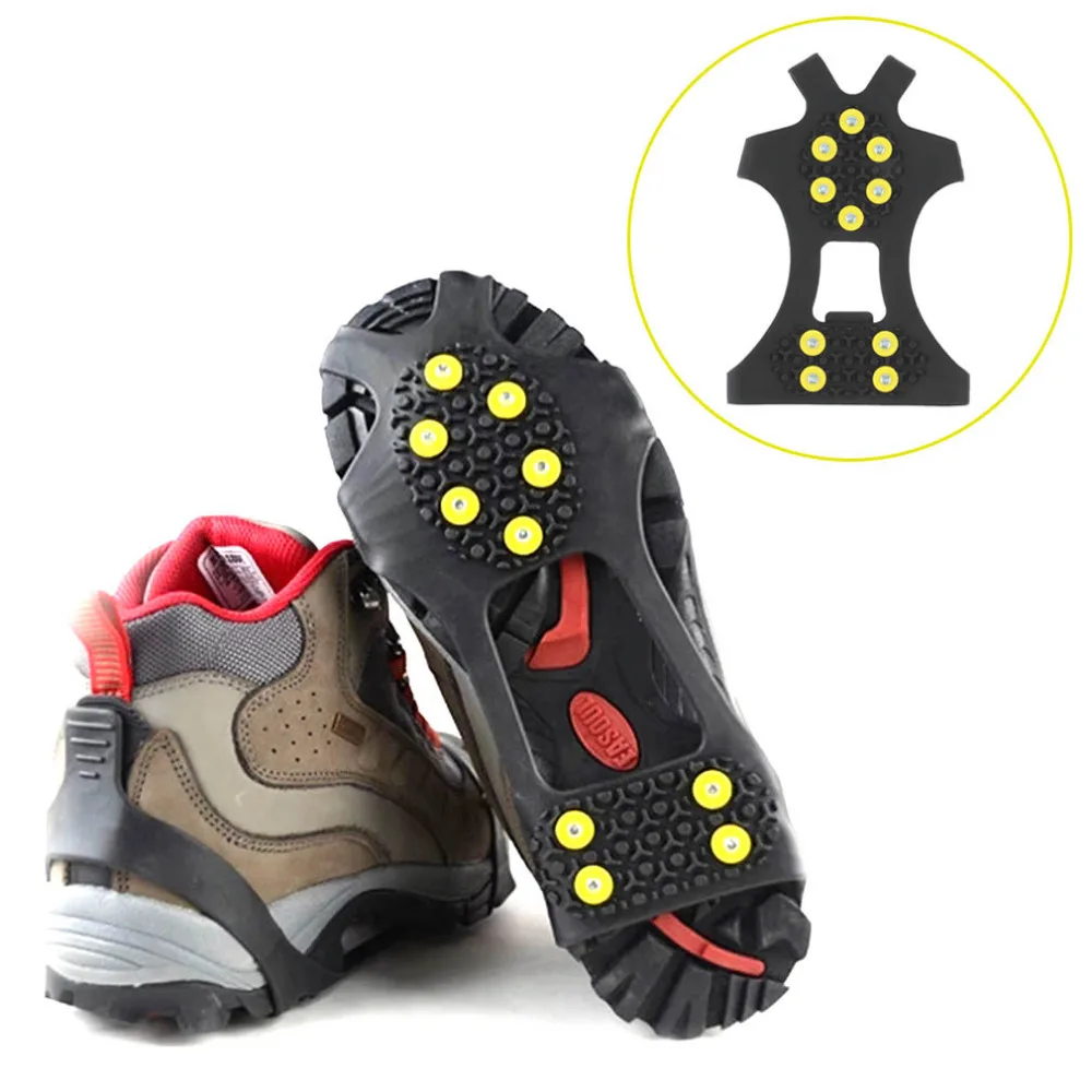 Outdoor Ice Non Slip Snow Shoe Spikes Grips Cleats Crampons Winter Climbing Safety Tool Anti Slip Shoes