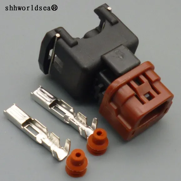 shhworldsea 2pin 3.5mm auto black female plug electrical automotive connector PB185-02326