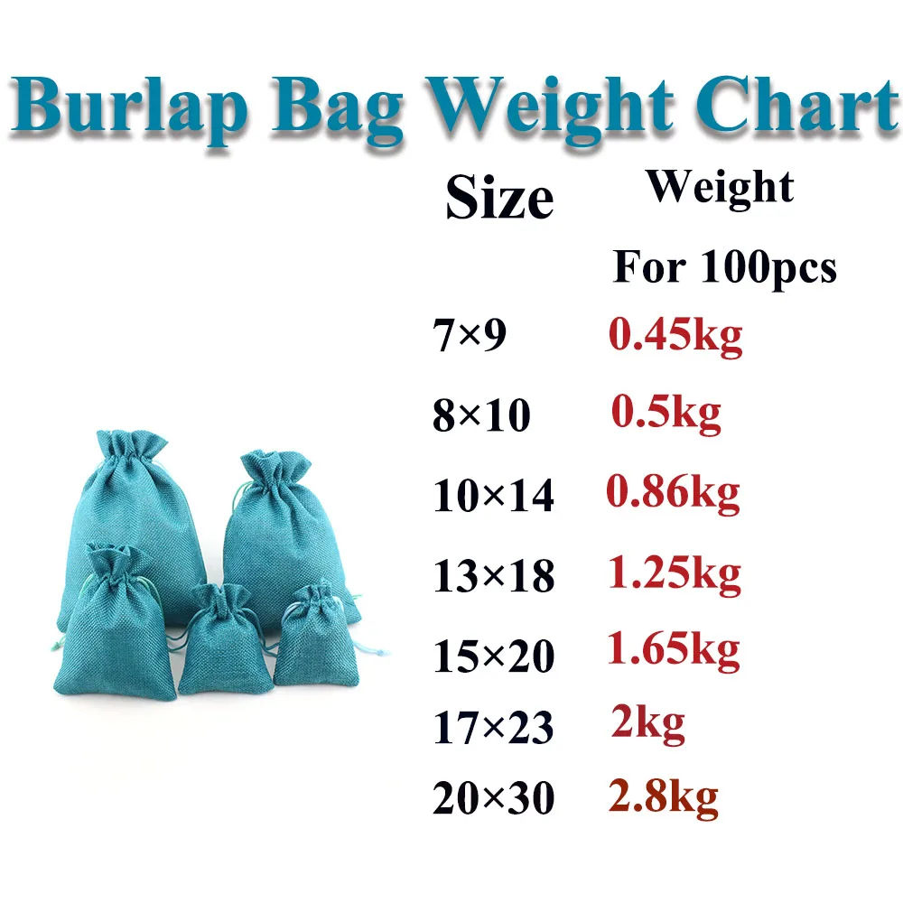 7x9/8x10/10x14/13x18 50Pcs/Lot Jute Bag Natural Burlap Bag Gift Pouch For Earring Bracelet Jewlery Packing Bag Can Print Logo