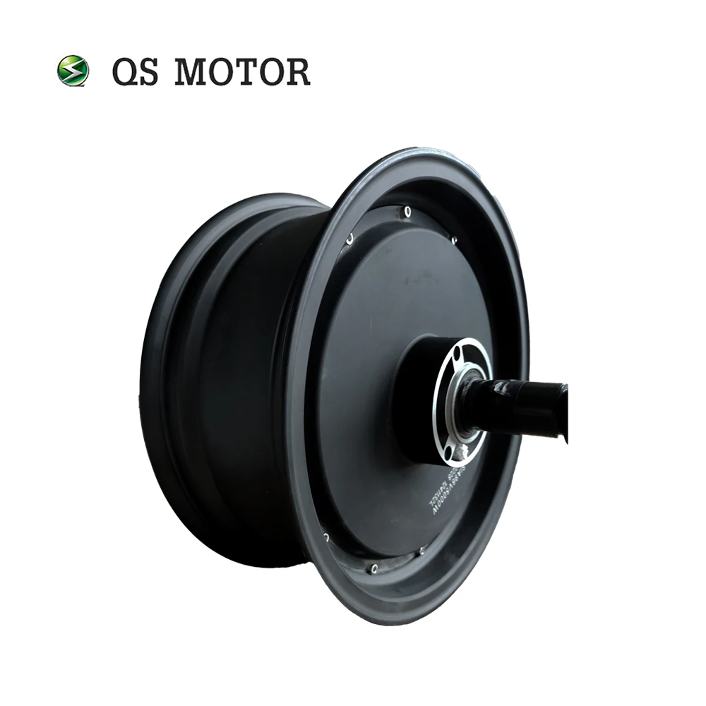 QS Motor 12*5.0inch 5000W V4 96V 95kph Single Shaft In-Wheel Hub Motor for Electric Motorcycle E-tricycle