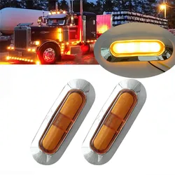 2PCS LED Side Marker Lights Trailer Lights Truck Lighting 24v Truck Marker Lights Amber 4LED Light For Trucks