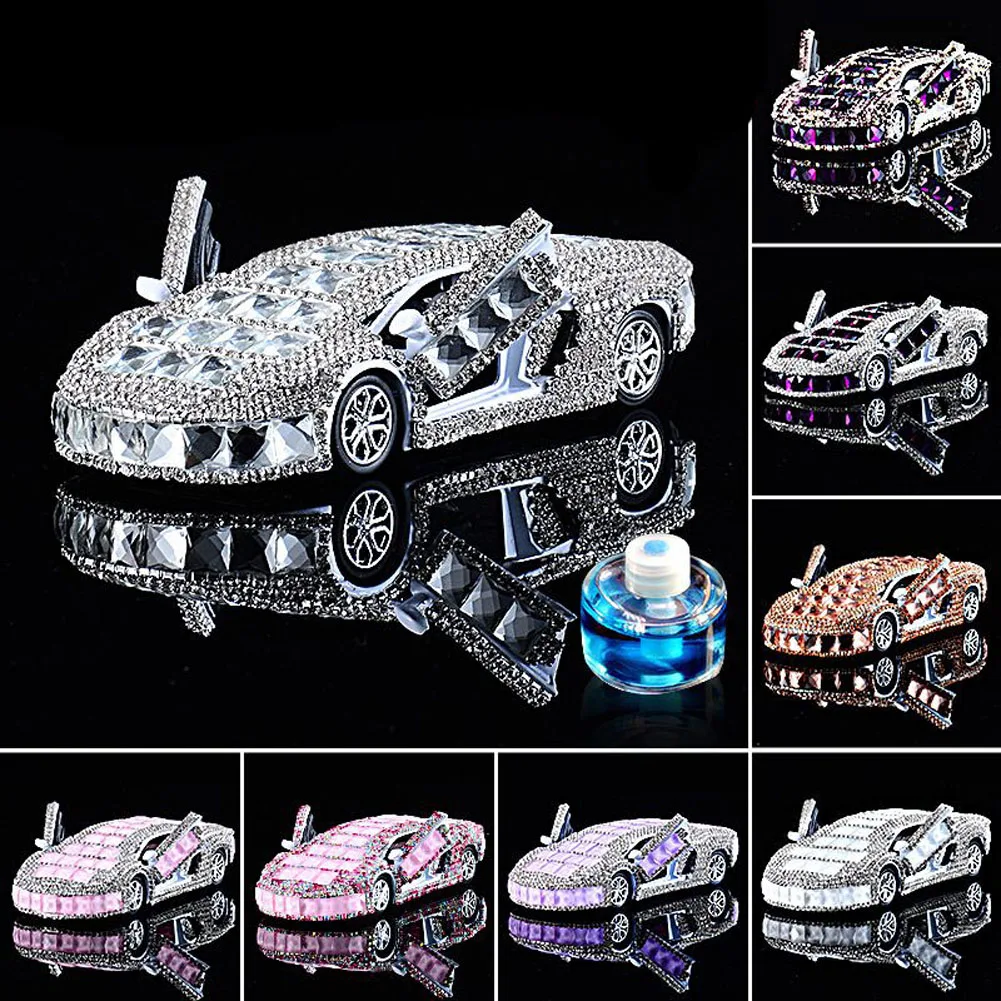 Car Decoration Ornaments Car Cute Car Shape Model Creative Diamond Car Perfume Auto Air Freshener