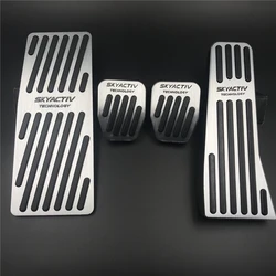 Aluminum Car Modified Accelerator Brake Footrest Pedal Pad Cover For Mazda 3 Axela BP CX-30 CX30 2019 2020 2021 2022 Accessory