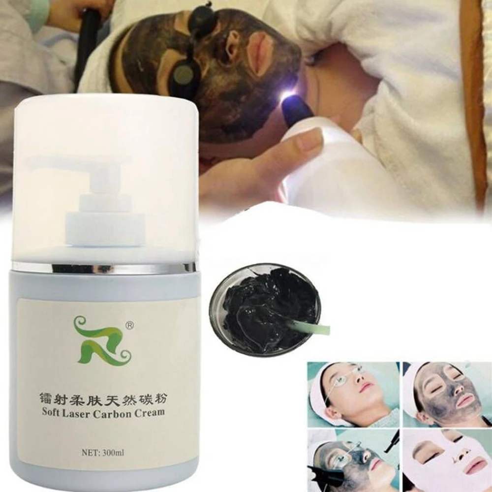 New Arrival !! Soft Laser Carbon Cream Gel For ND Yag Laser Skin Rejuvenation Treatment Active Carbon Cream 300ML