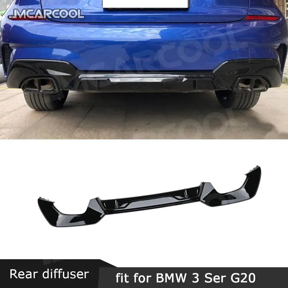 

Rear Bumper Lip Diffuser Spoiler Brackets for BMW 3 Series G20 G28 M Sport 2019 2020 MP Style Square Exhaust Tip Sticker